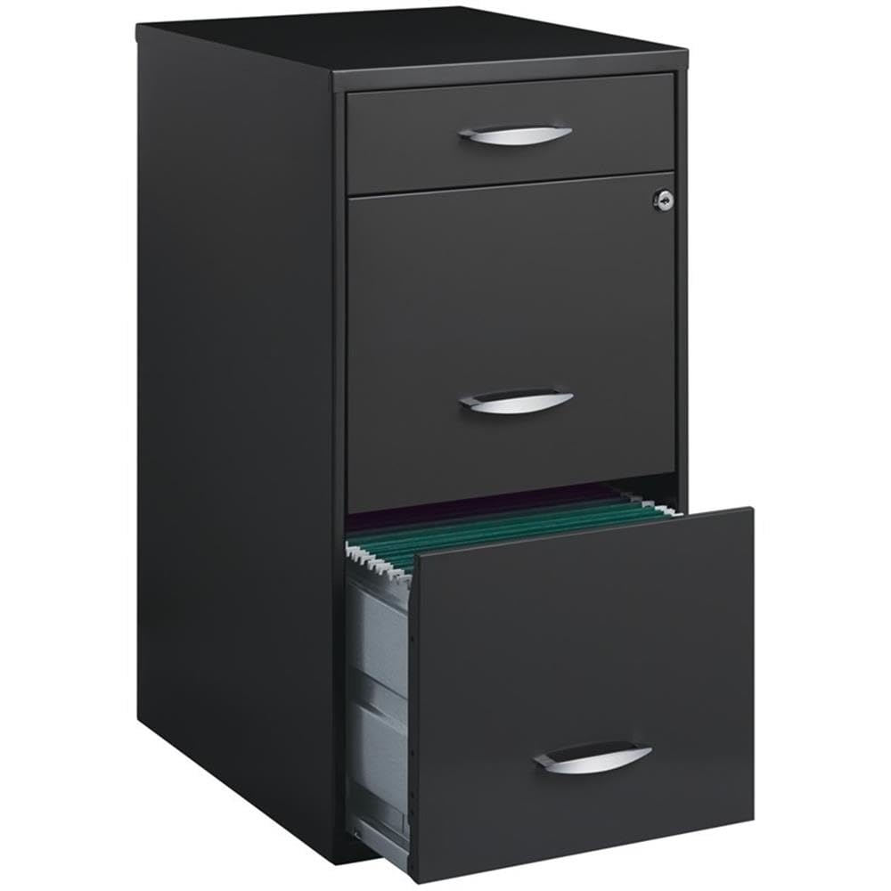 3 Drawer Charcoal Metal Filing Cabinet O93752