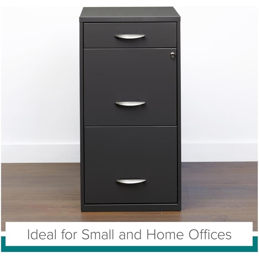 3 Drawer Charcoal Metal Filing Cabinet O93752