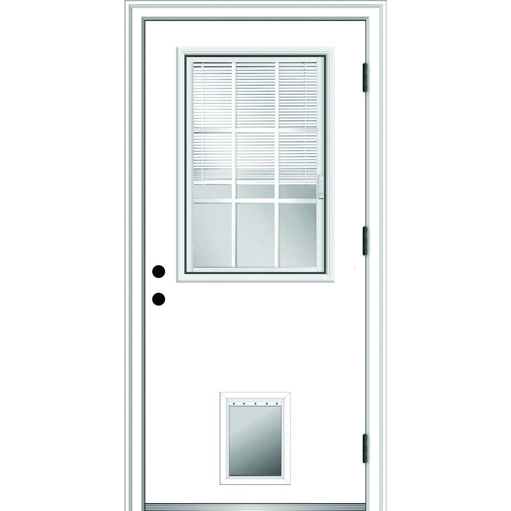 Primed Left Hand Outswing Steel Prehung Front Door 36"x80" H285
