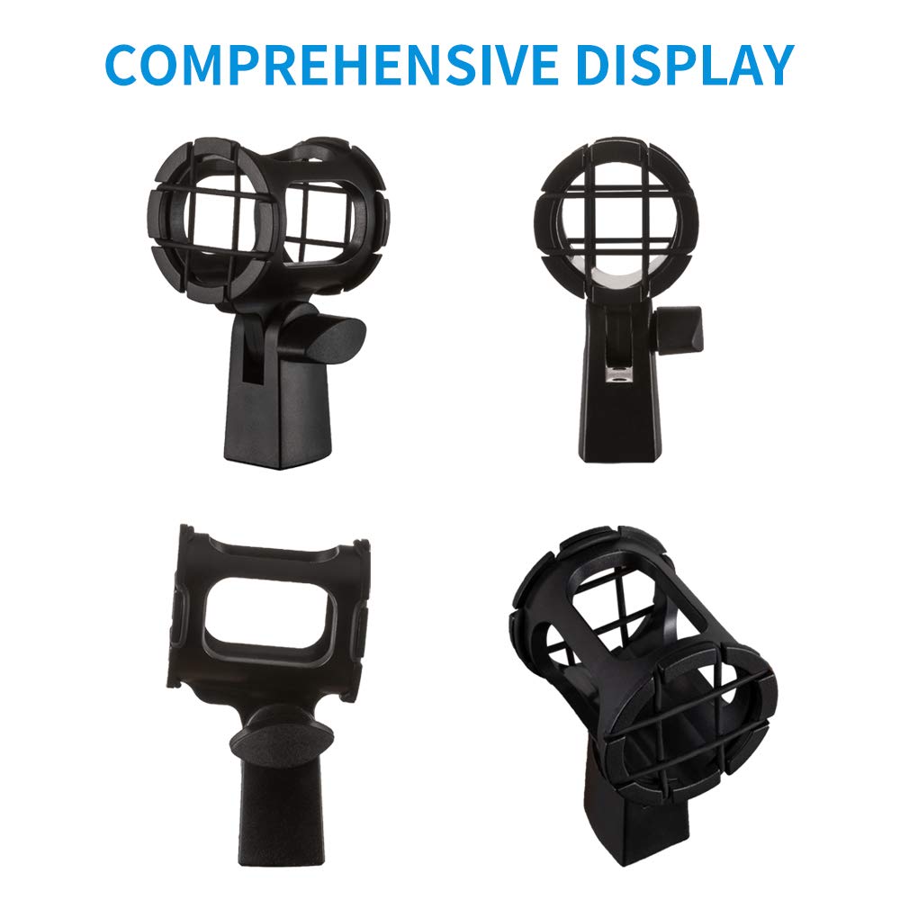 Microphone Shock Mount Holder Clip Anti-Vibration for Condenser Shotgun Mic I378