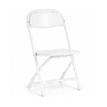 White Kids Plastic Folding Chair with Steel Frame R392