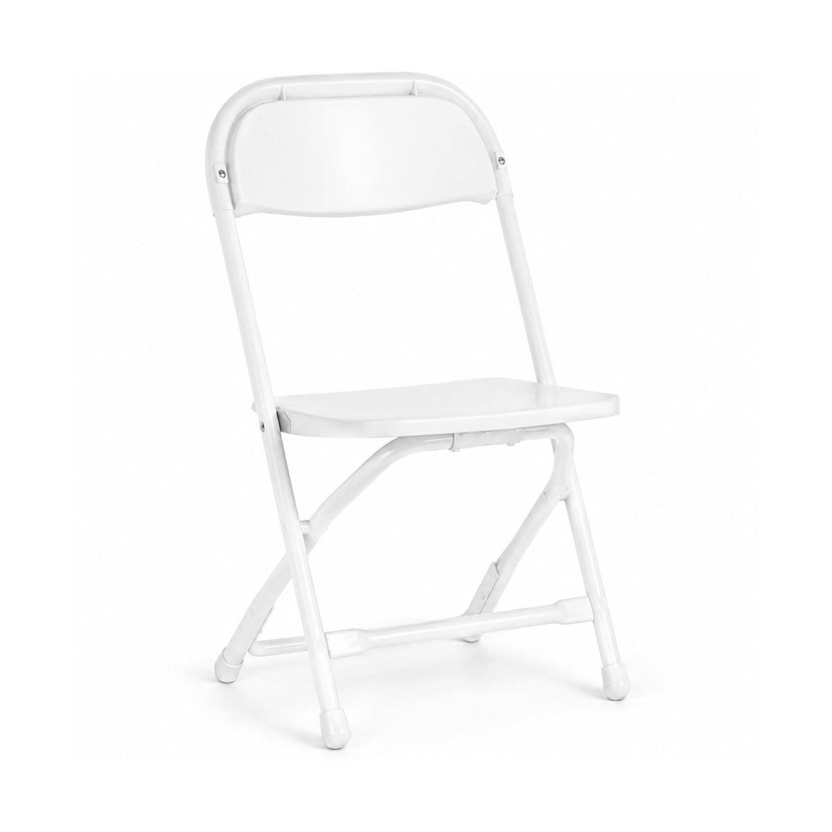 White Kids Plastic Folding Chair with Steel Frame R392