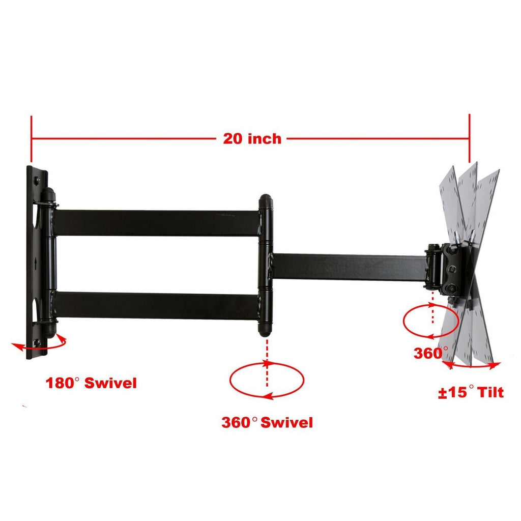Single Stud Swing Arm TV Wall Mount E341352