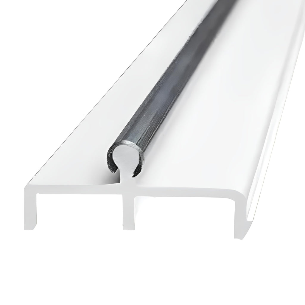 Sliding Door Double Track 60 Inch White Vinyl Patio Door Track K8846