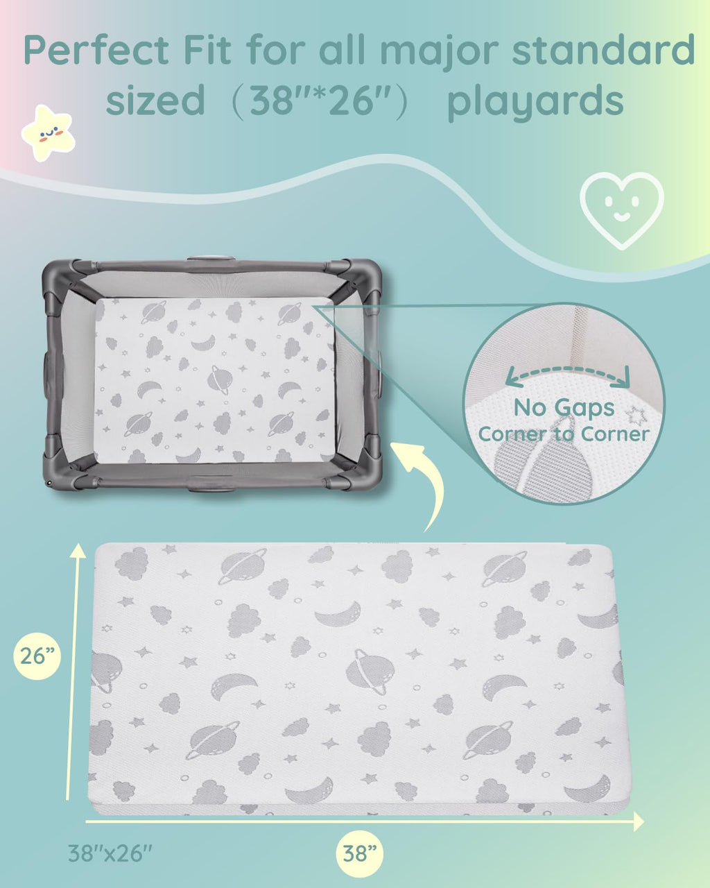 Portable Playpen Mattress E86487