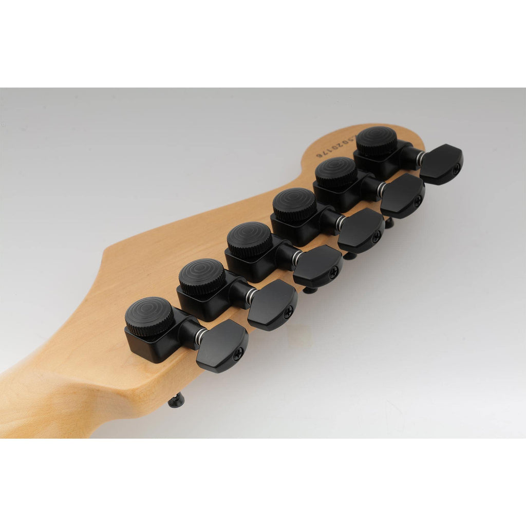 Black 6 Inline Locking Guitar Tuners Set T268