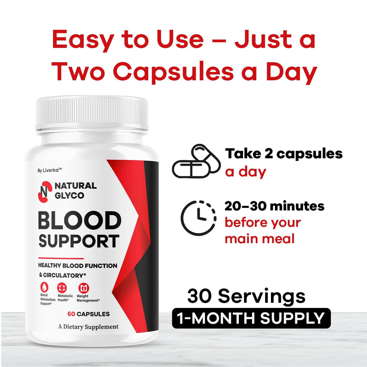 Natural Glycogen Supplement Capsules 180 Capsules O443415