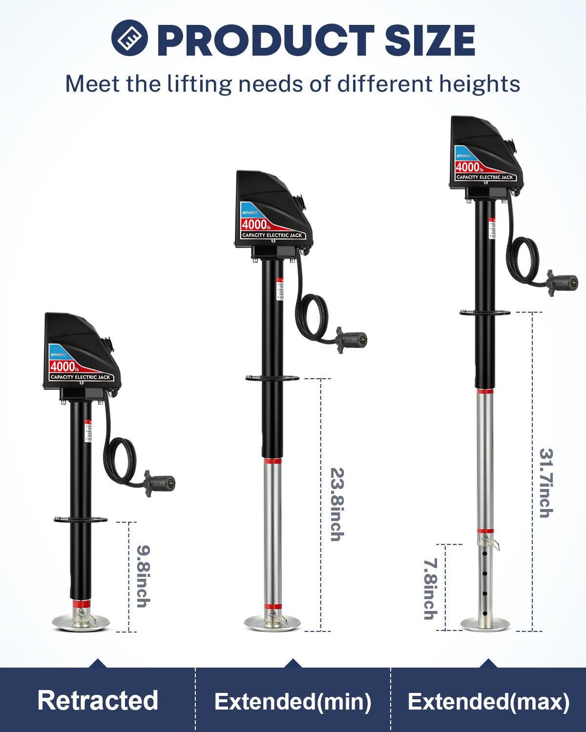 Electric Trailer Jack 4000 lbs L999