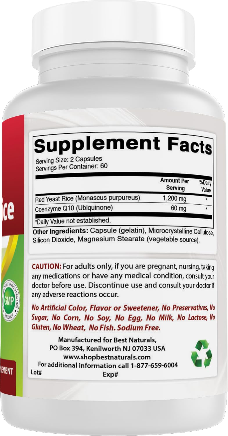 Red Yeast Rice with CoQ10 120 Capsules U3719