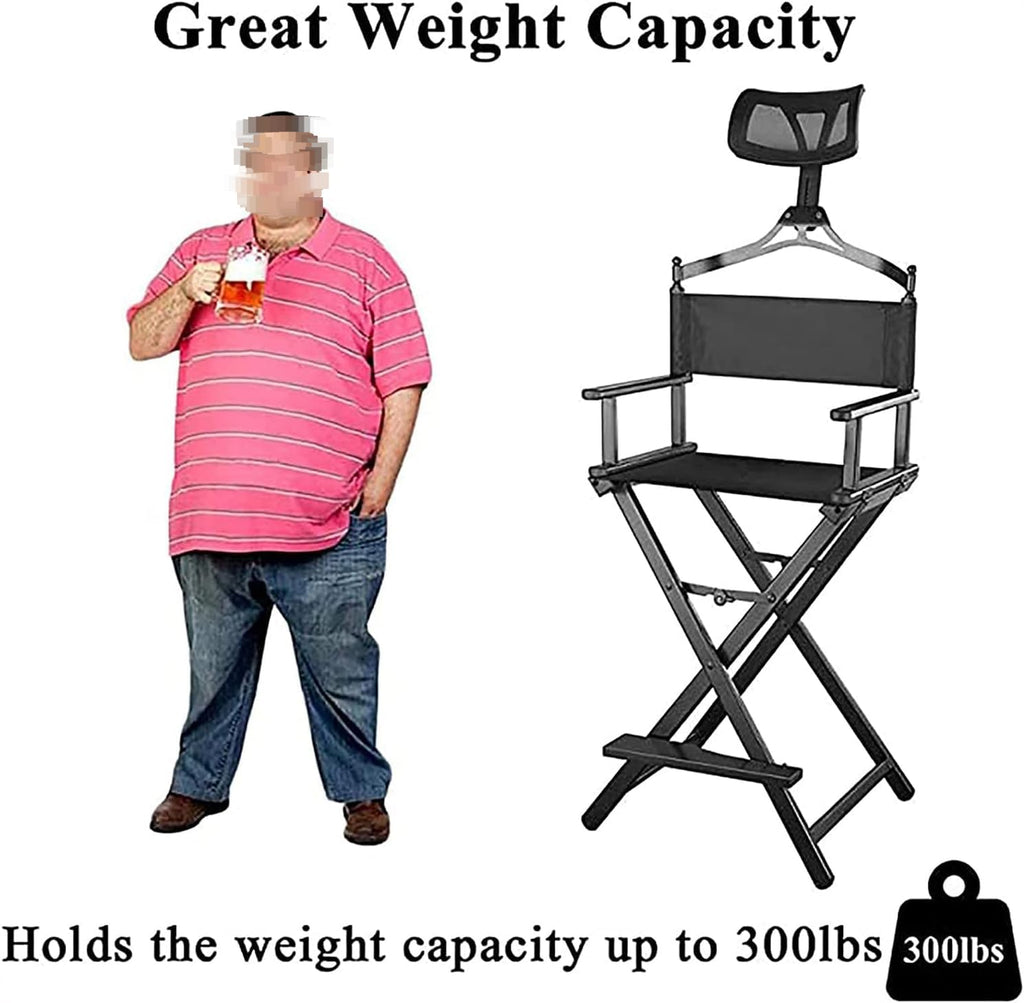 Portable Folding Director's Chair with Arm & Foot Rest Y2599