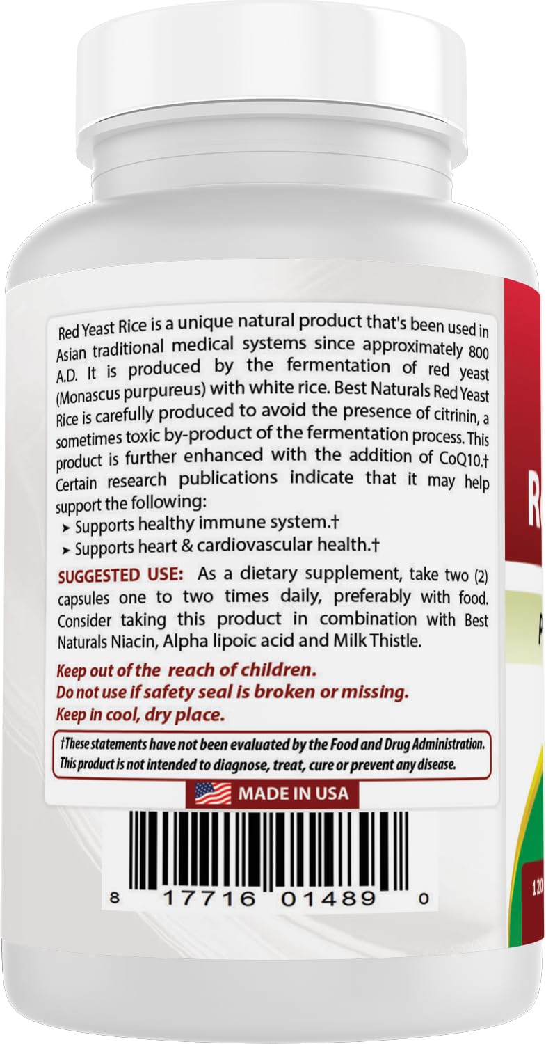 Red Yeast Rice with CoQ10 120 Capsules U3719