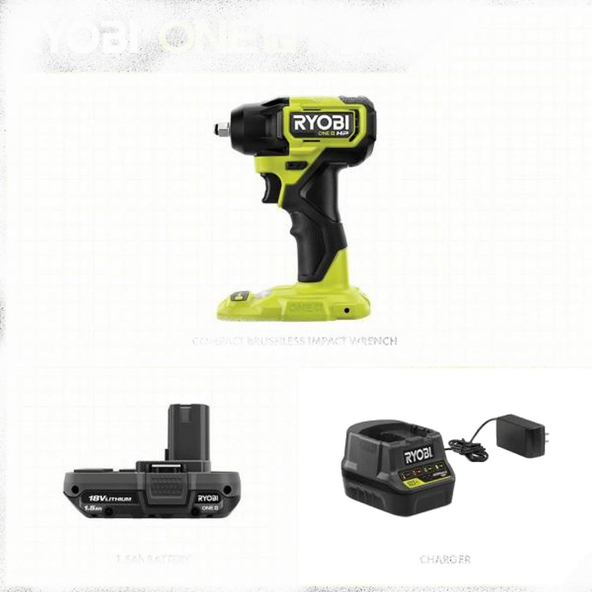 18V Brushless Cordless Compact 3/8 in. Impact Wrench Kit with Battery and Charger E386463