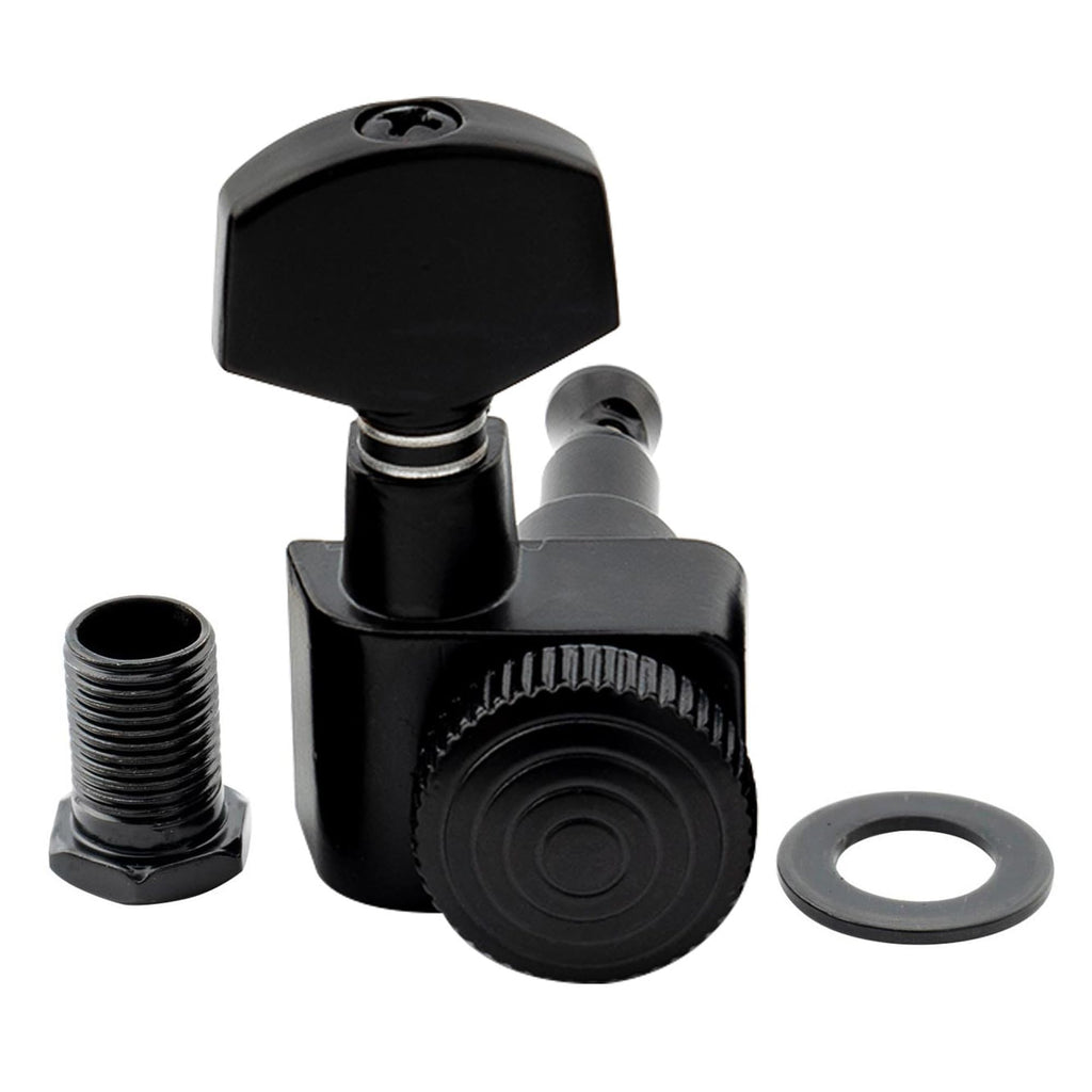 Black 6 Inline Locking Guitar Tuners Set T268
