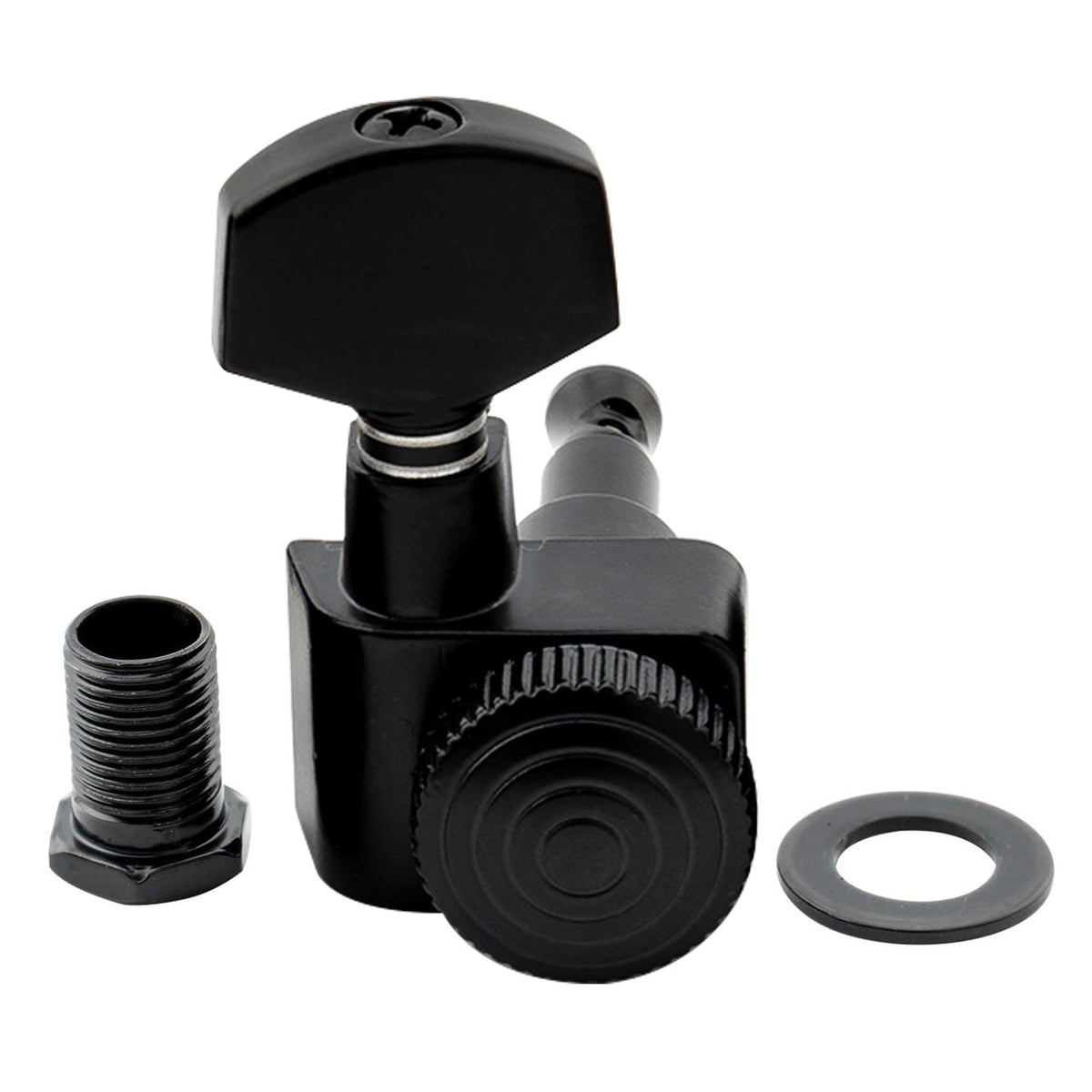 Black 6 Inline Locking Guitar Tuners Set T268