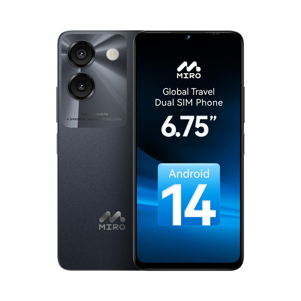 Ultra-Light 6.75" Big Screen 4G+64GB 13MP Dual Camera 4900mAh Android 14 Dual SIM Smartphone L302