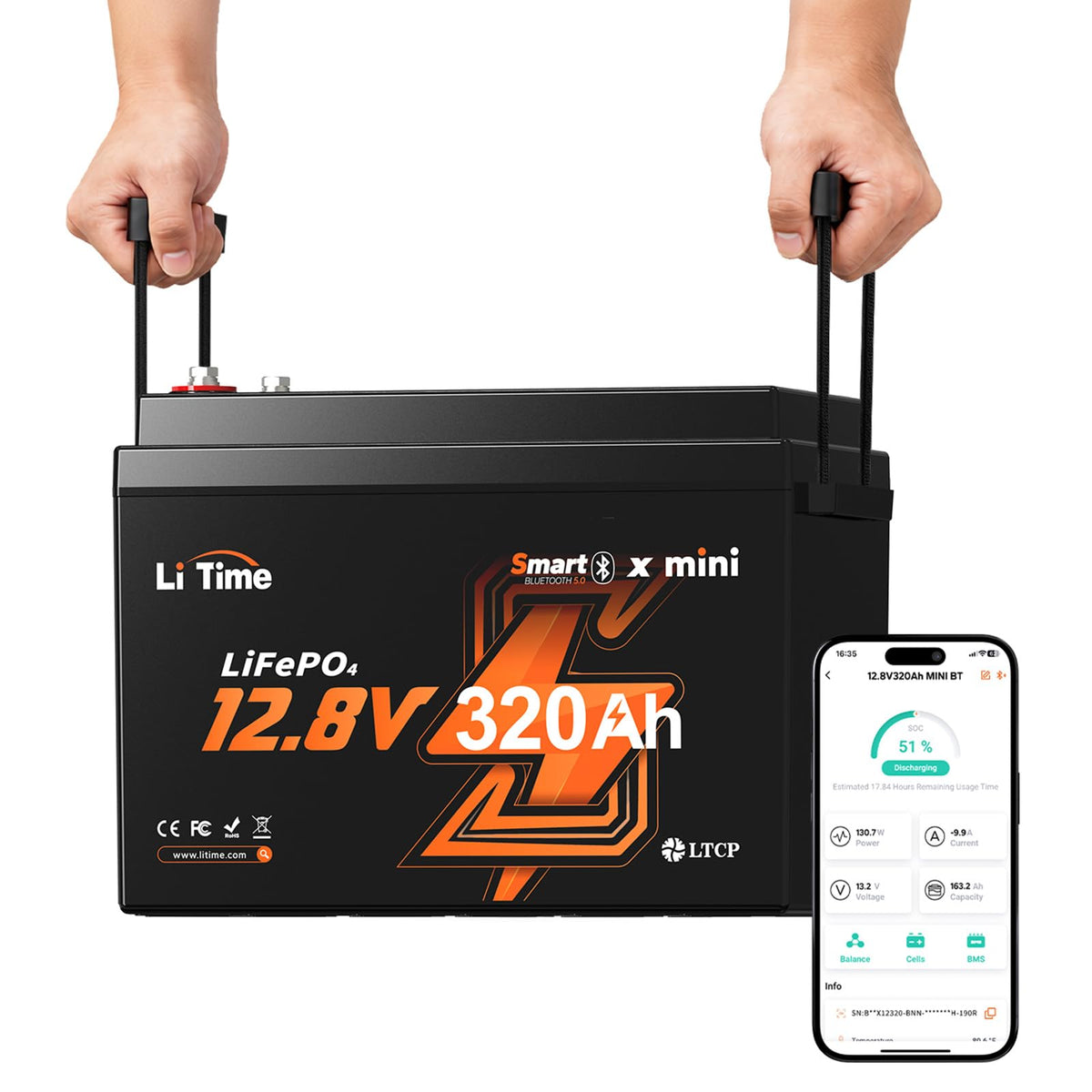 12V 320Ah LiFePO4 Lithium Battery Z300736