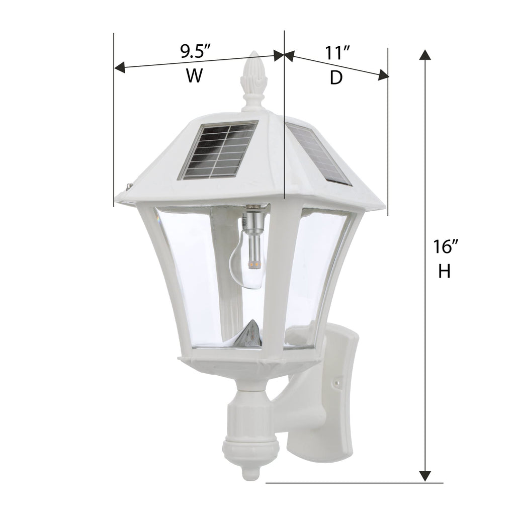 White Outdoor Solar Post Light with 3 Mounting Options Q31393
