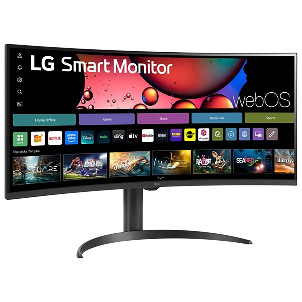 34" Curved UltraWide WQHD Smart Monitor with HDR10 100Hz Adjustable Stand B13786