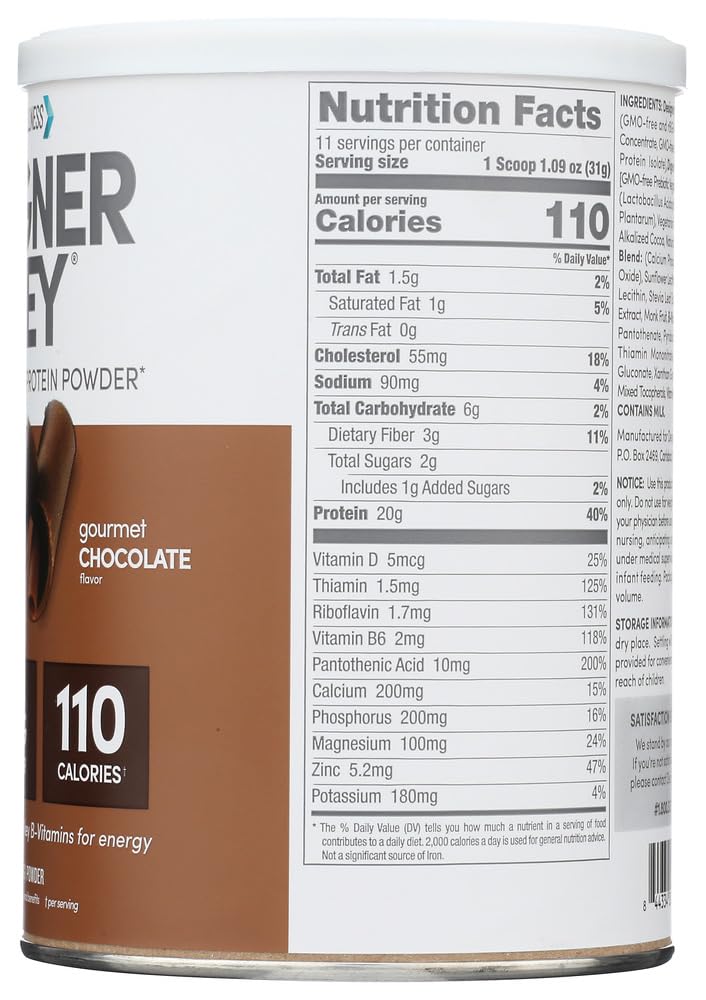 Whey Protein Powder Gourmet Chocolate 12-Ounce Pack of 2 M723