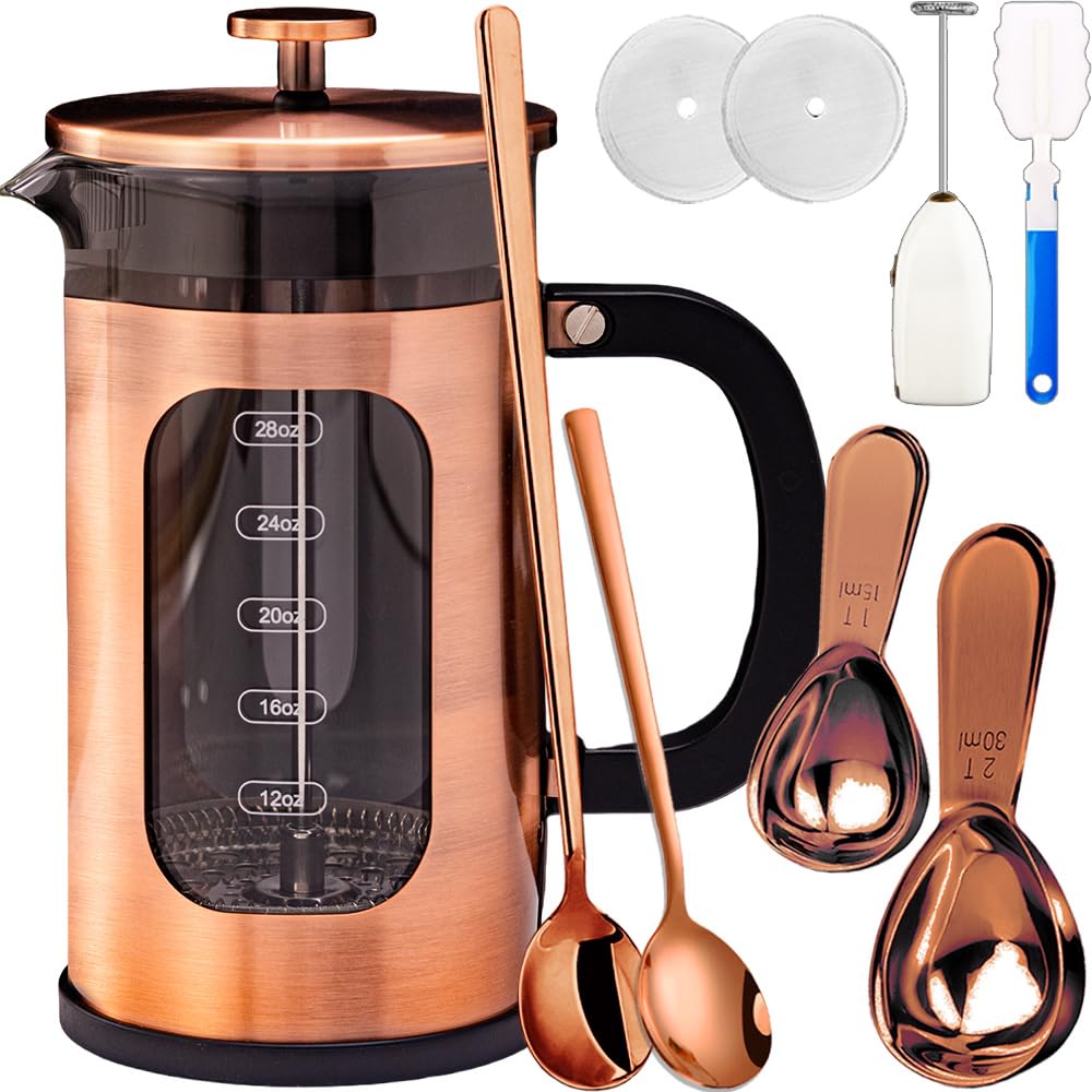 8 Cups 34 oz Stainless Steel French Press Coffee Maker L707