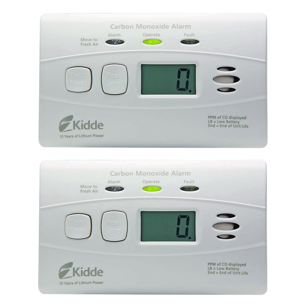 Carbon Monoxide Detector with 10-Year Battery, Digital Display, 2 Pack S77929