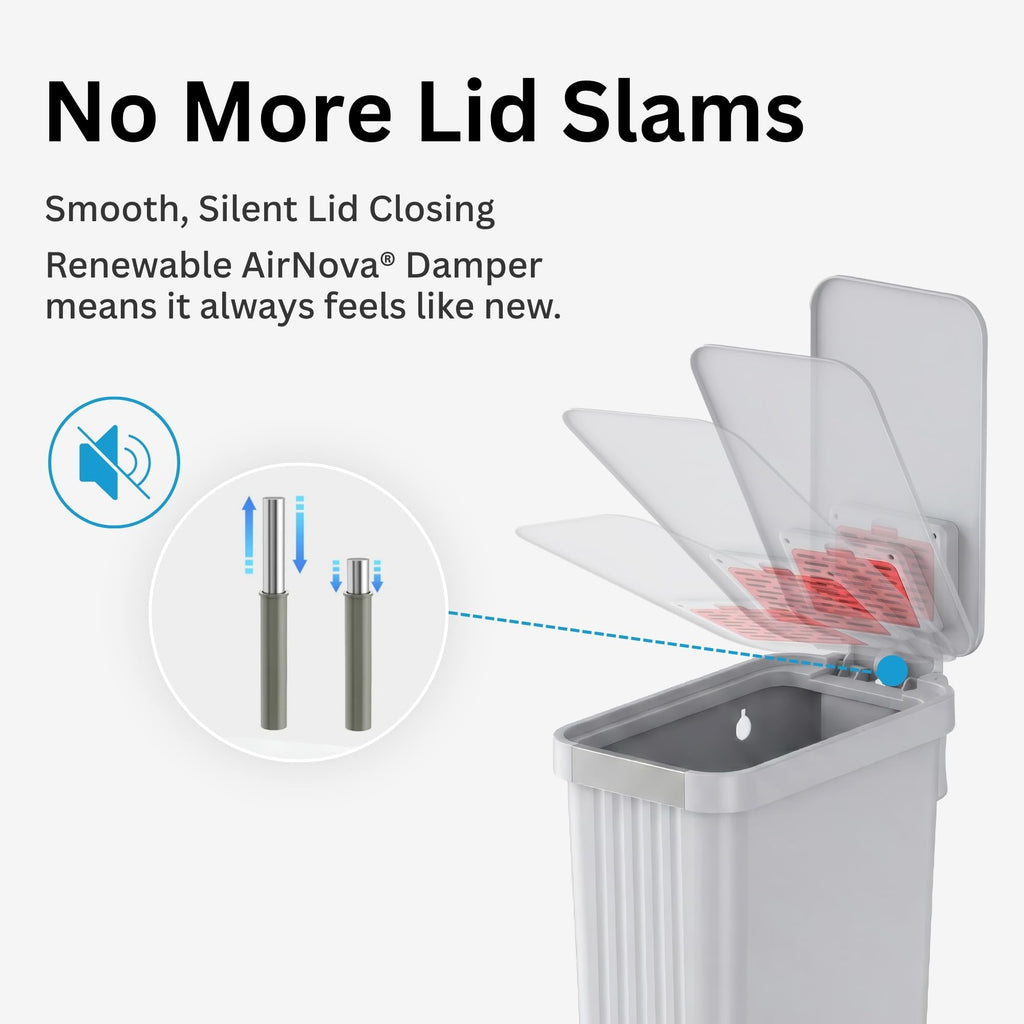 50 L Slim Step Pedal Kitchen Trash Can with Odor Filter I593
