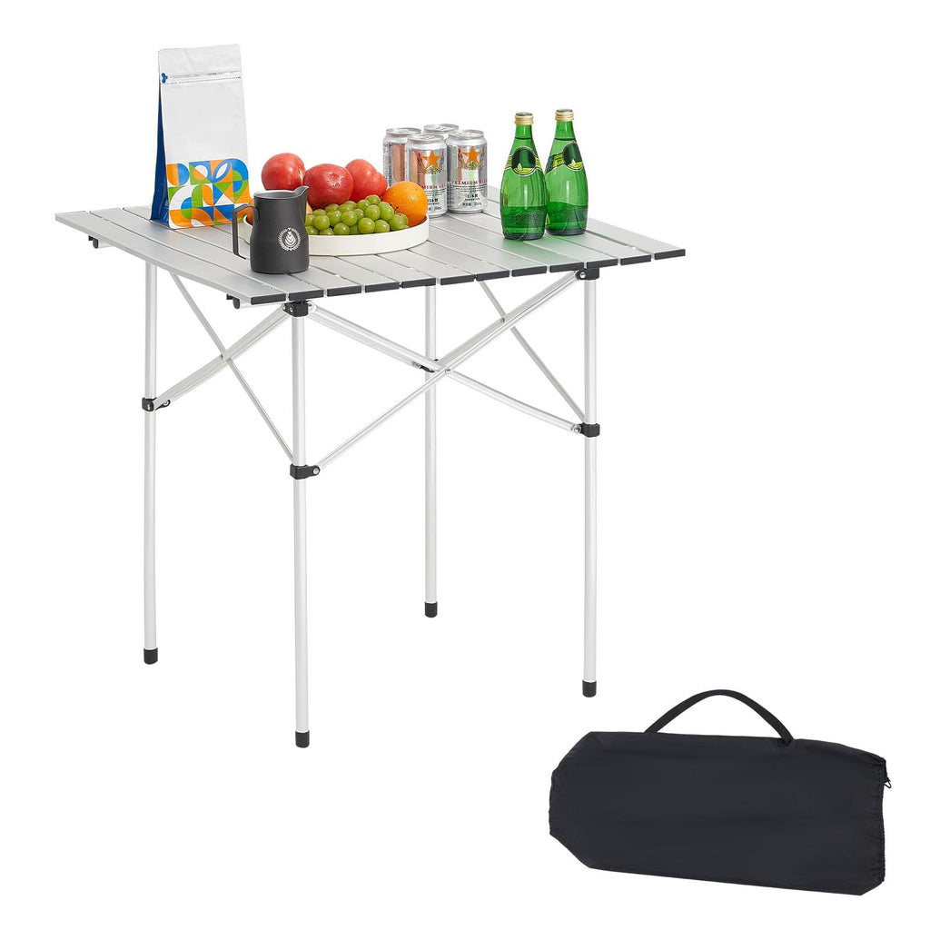 Folding Camping Table 28 inch Silver G391278