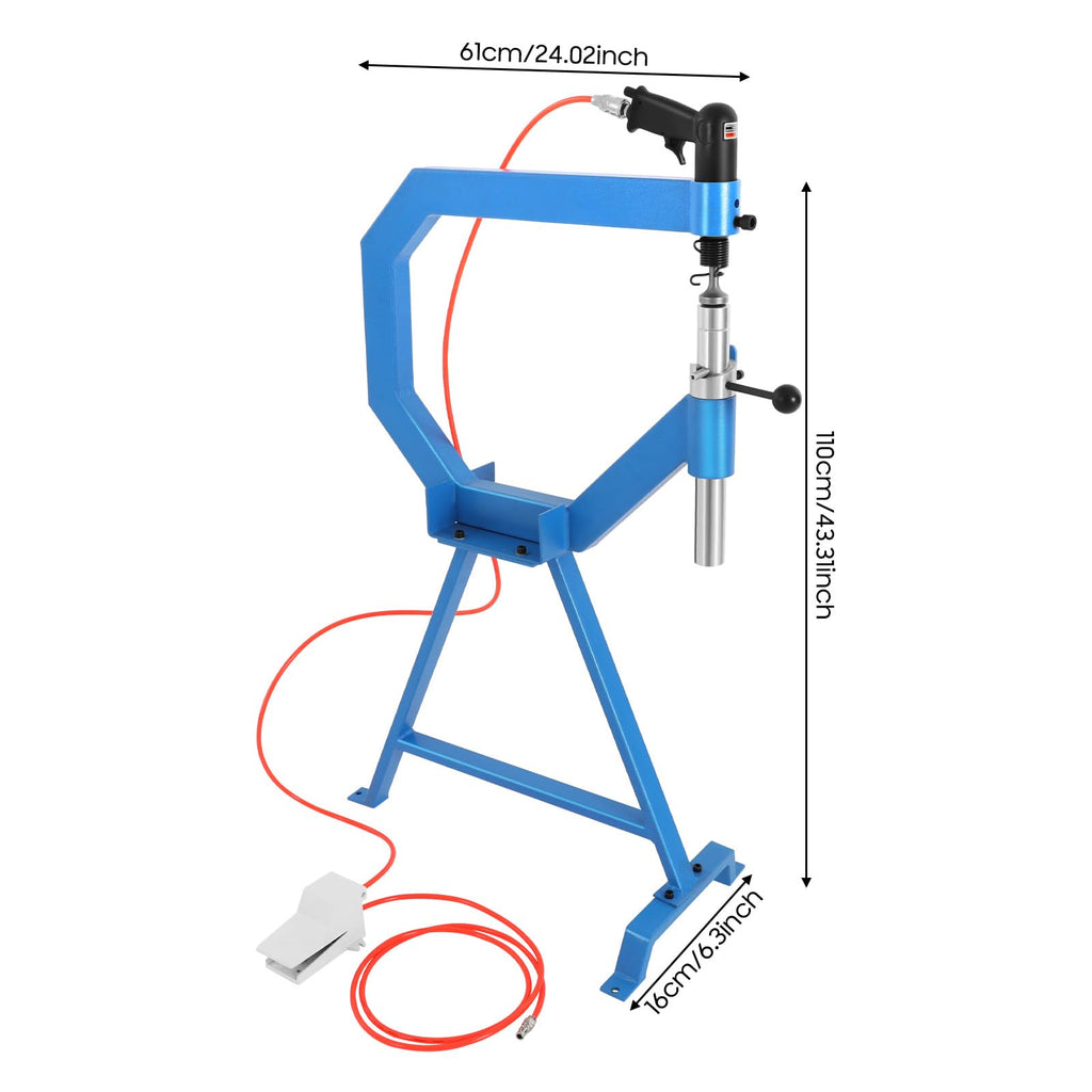 4 Inch Pneumatic Planishing Hammer with 1" 2" 3" Anvils and Foot Pedal O828552