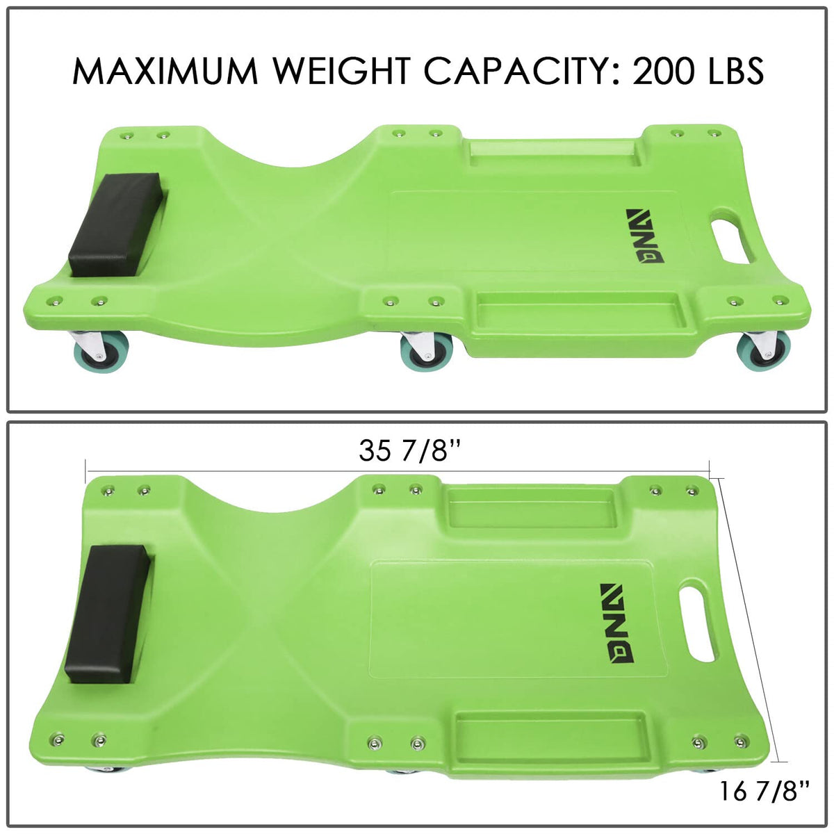 40 Inch Rolling Garage Creeper with Padded Headrest Z724