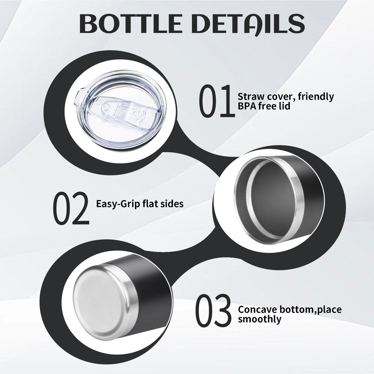 20oz Insulated Tumbler with Lid Straw I86755
