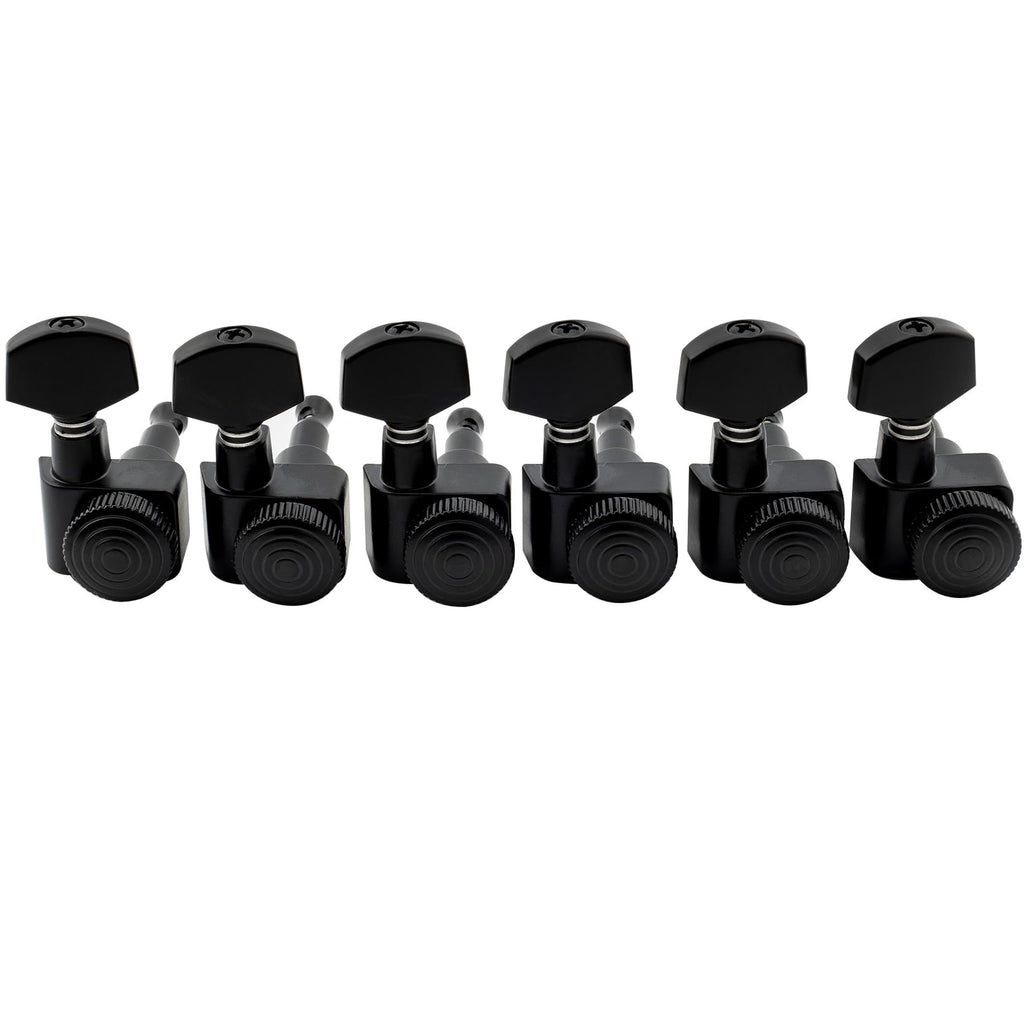 Black 6 Inline Locking Guitar Tuners Set T268