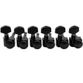 Black 6 Inline Locking Guitar Tuners Set T268