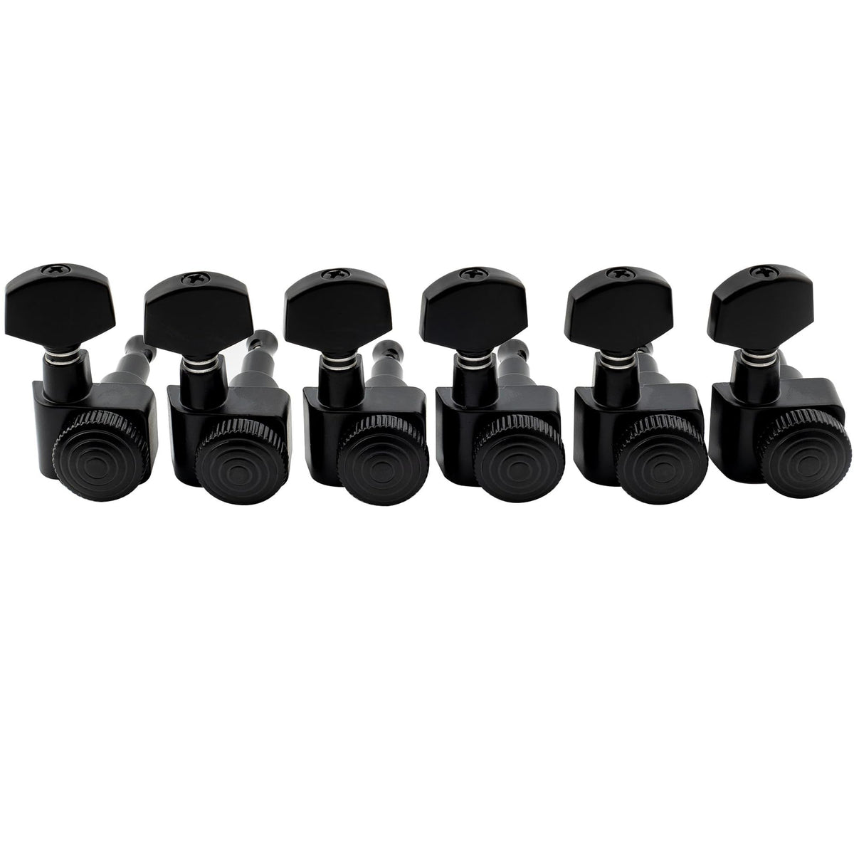 Black 6 Inline Locking Guitar Tuners Set T268