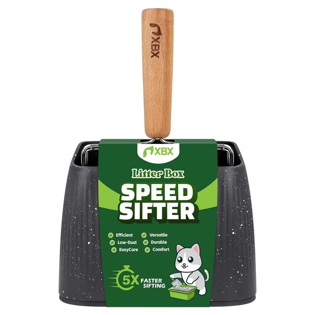 Heavy Duty Stainless Steel Cat Litter Scoop with Holder Y843