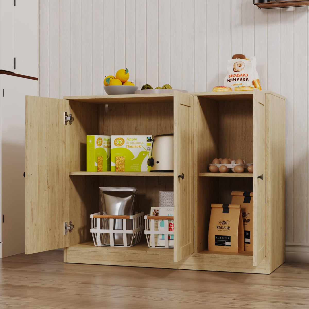 Buffet Cabinet with 3 Doors and Adjustable Shelf D760025