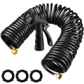 Expandable Coil Garden Hose 100 ft with Spray Nozzle M39082