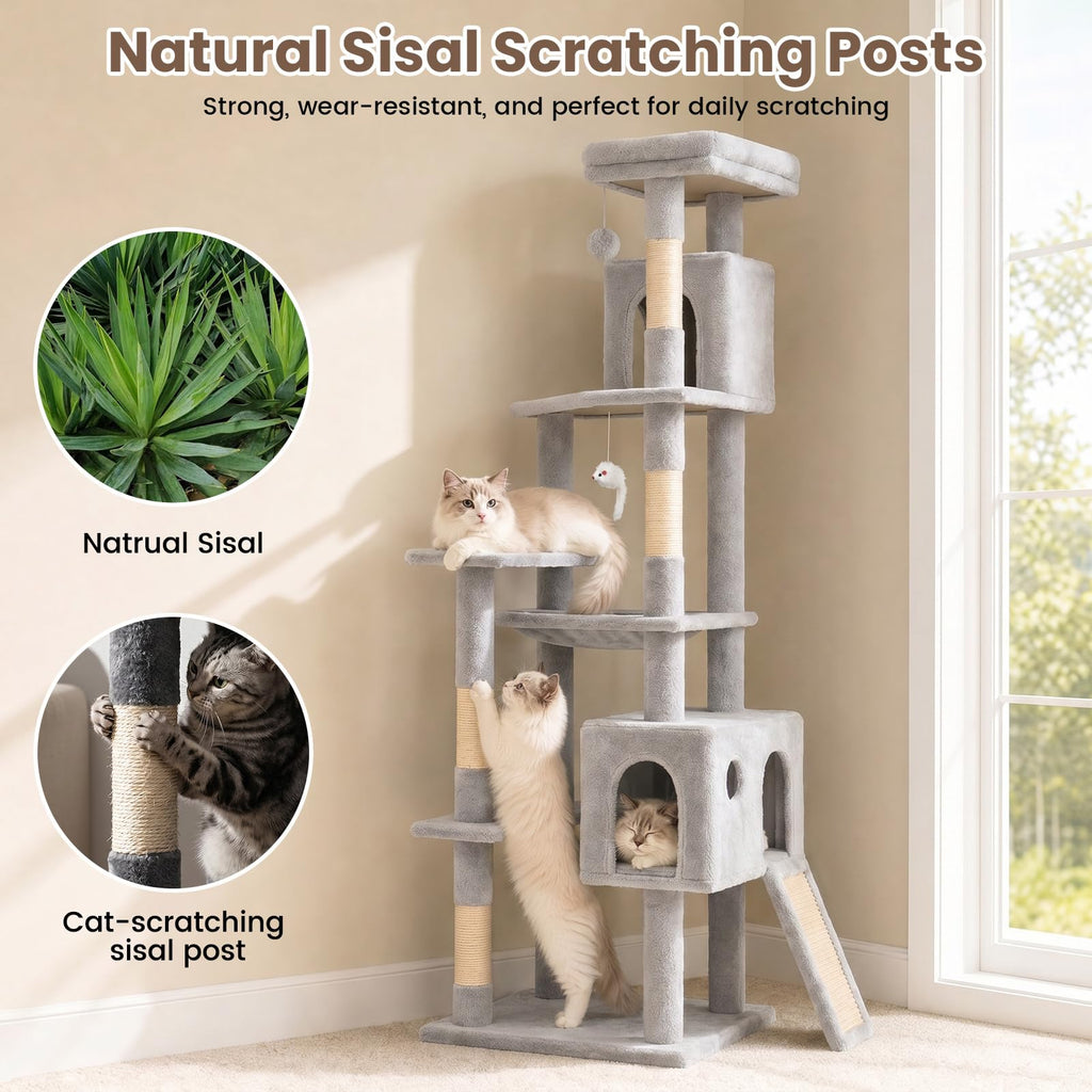 70 Inches Cat Tree with Ladder K238