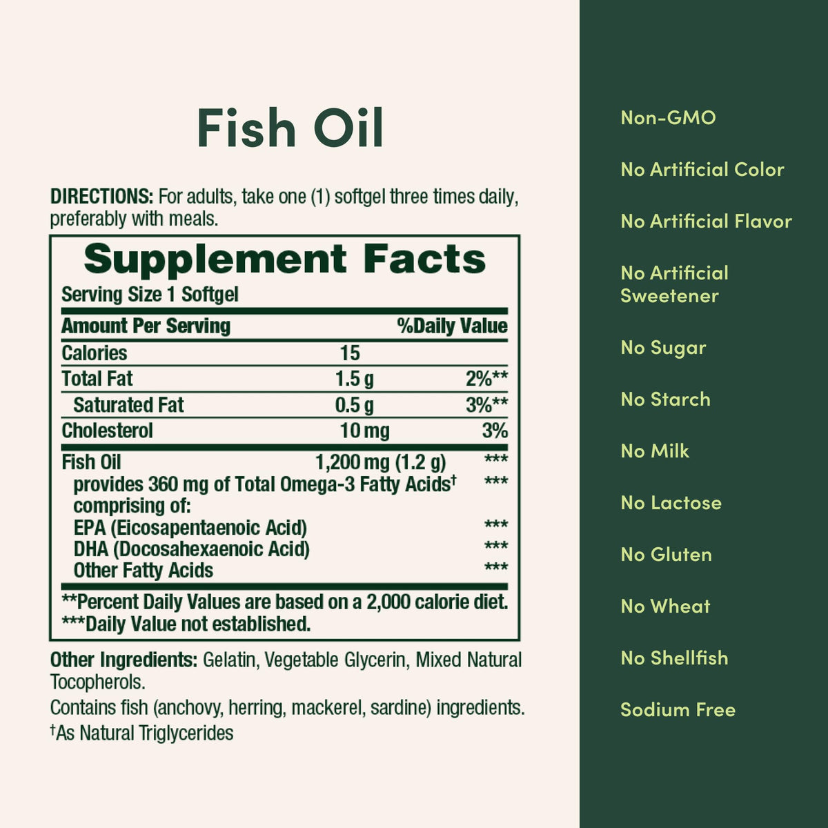 1200 Mg Omega-3 Fish Oil Softgels Pack of 2 J753430