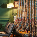 Embroidered Sheer Curtains with Floral Patterns 100"W x 84"L N790