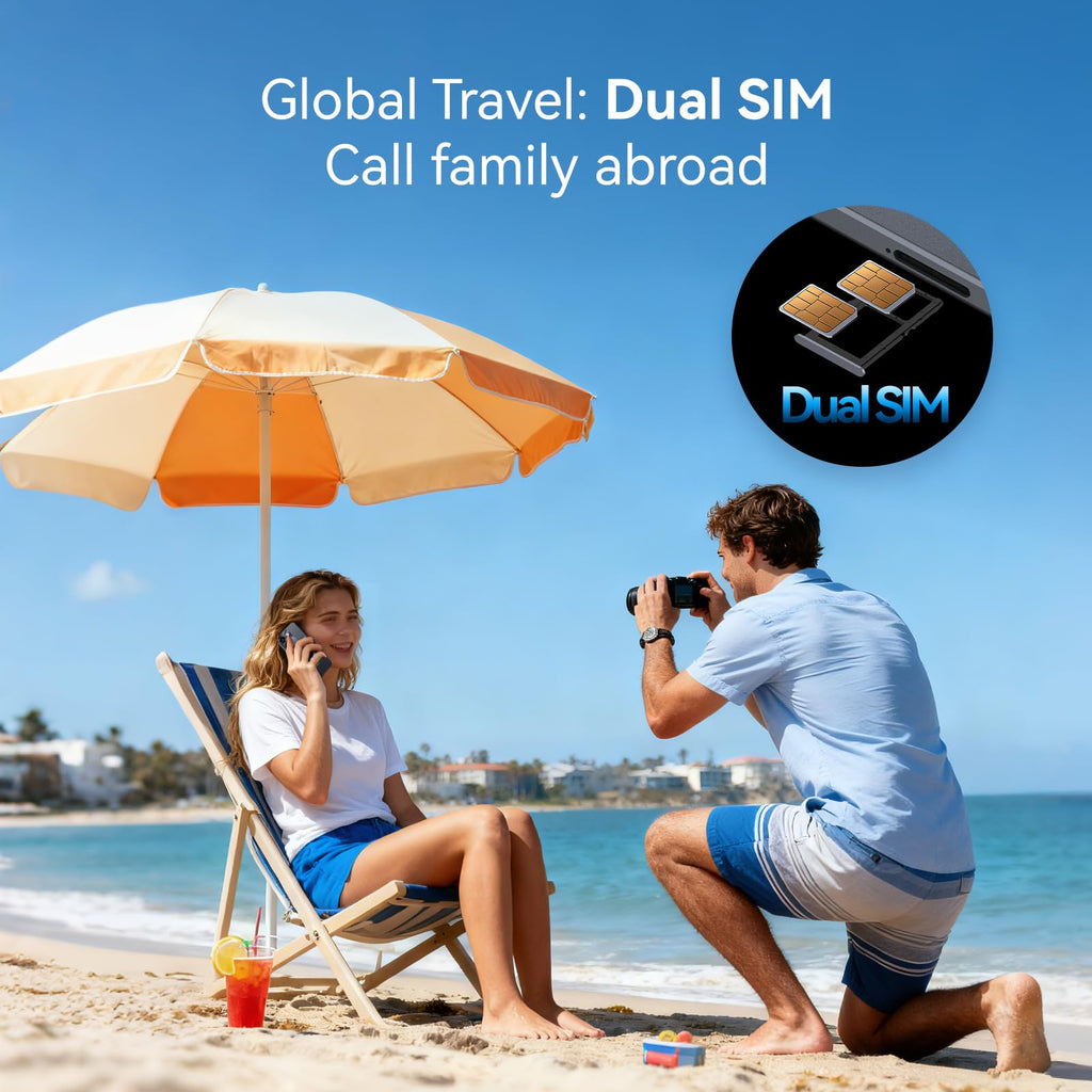 Ultra-Light 6.75" Big Screen 4G+64GB 13MP Dual Camera 4900mAh Android 14 Dual SIM Smartphone L302