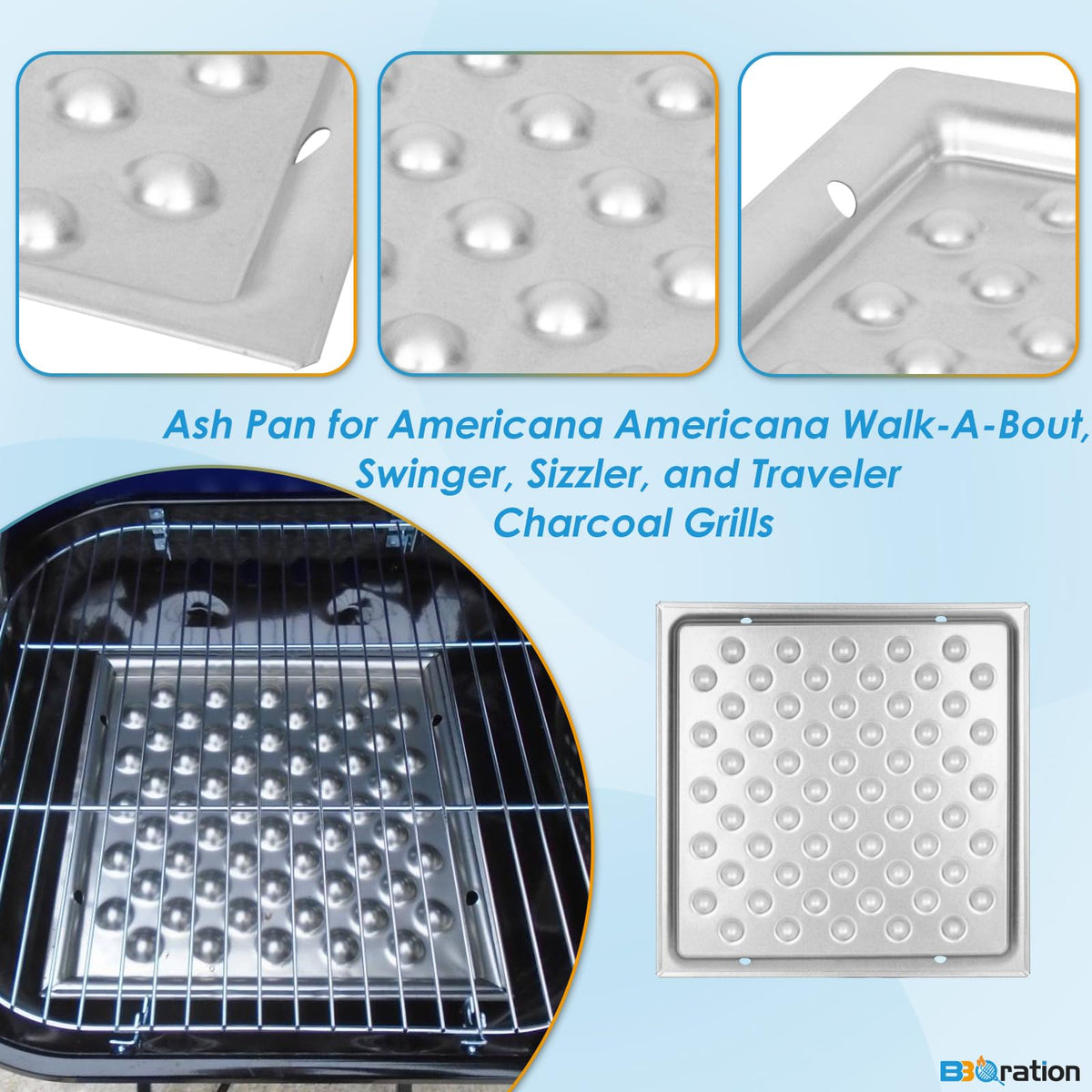 Charcoal Grill Ash Pan Replacement Parts D2412
