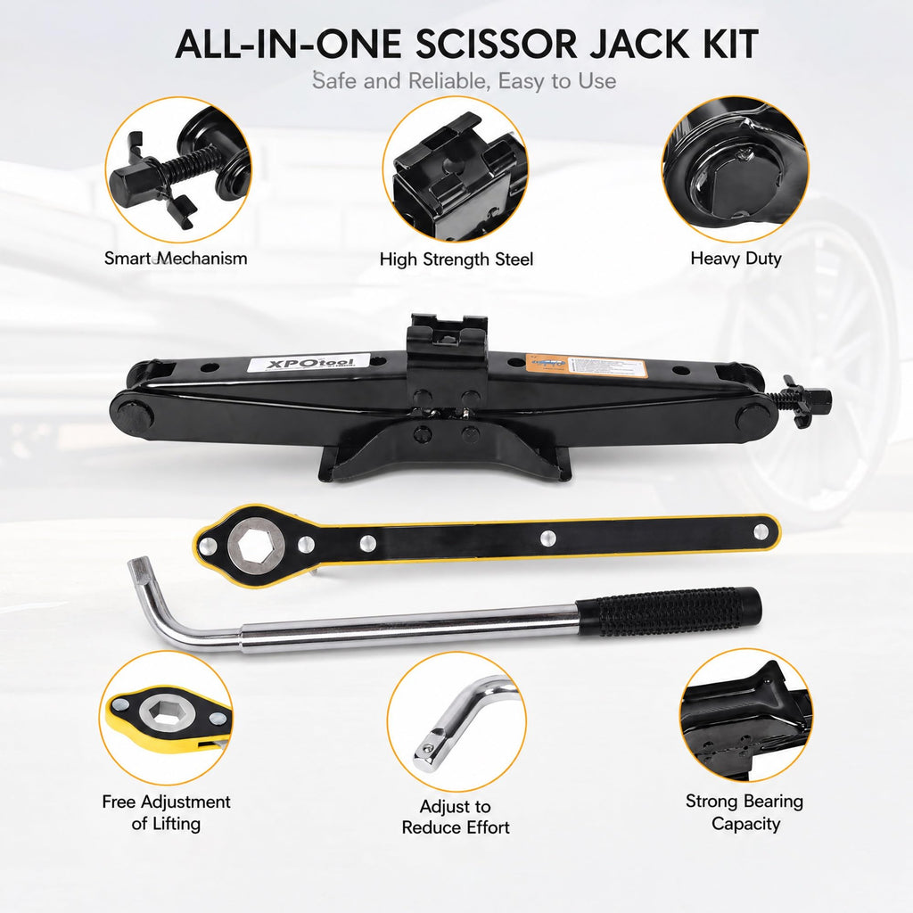 3 Ton Scissor Car Jack Kit with Wrench K6823