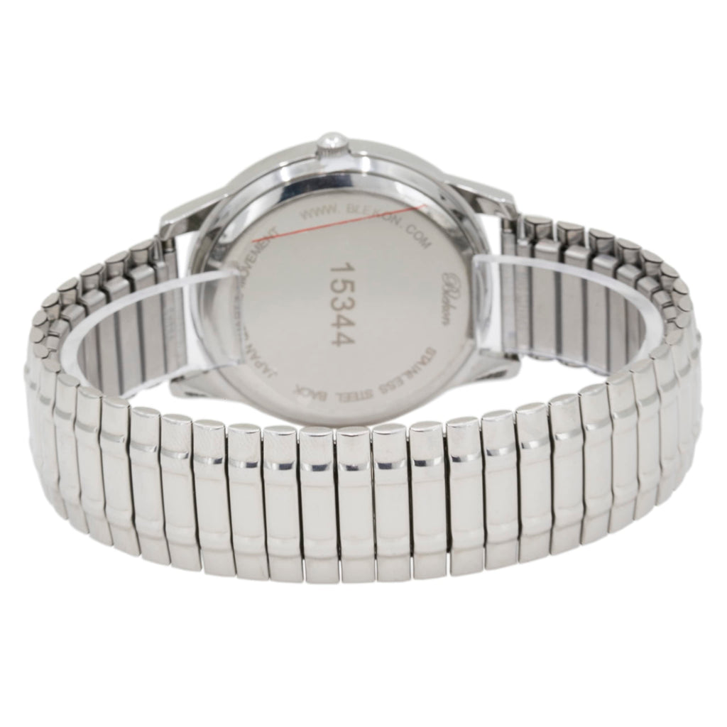 Large Face Easy to Read 40mm Japanese Quartz Stretch Band Watch I375