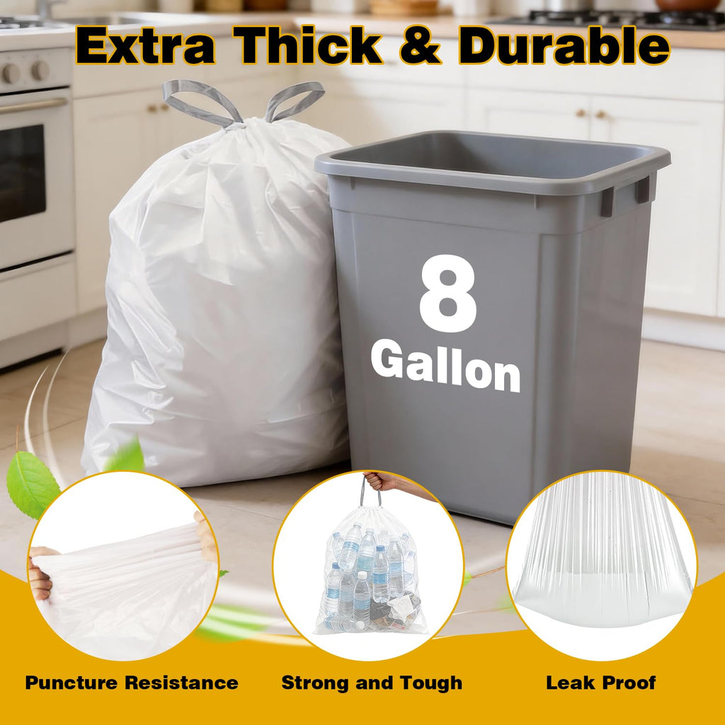 8 Gallon Drawstring Trash Bags D13968
