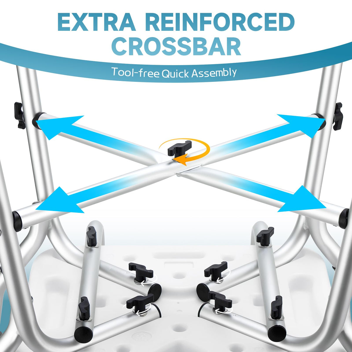 Adjustable Shower Chair with Arms and Back O236251