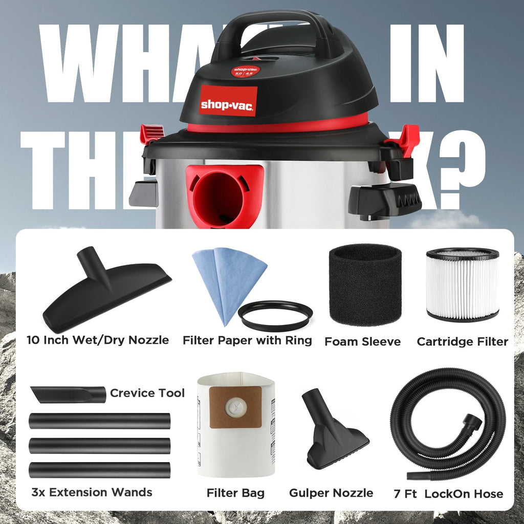 5 Gallon Stainless Wet/Dry Vac Blower R54322