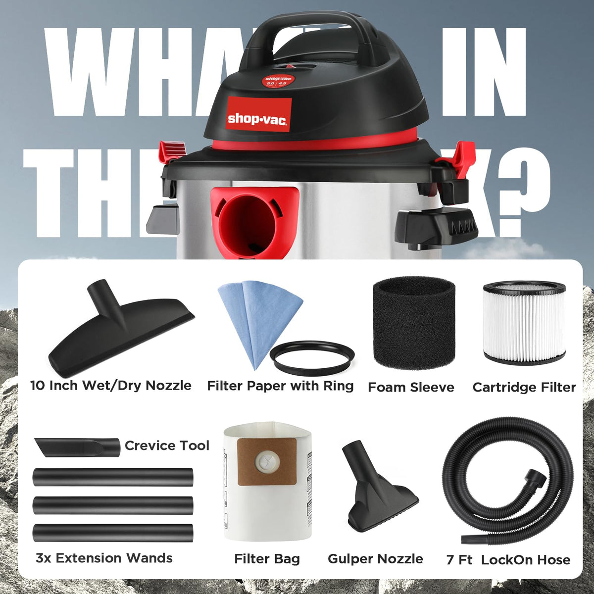5 Gallon Stainless Wet/Dry Vac Blower R54322