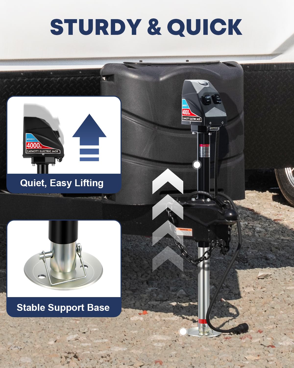 Electric Trailer Jack 4000 lbs L999