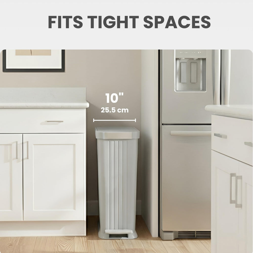 50 L Slim Step Pedal Kitchen Trash Can with Odor Filter I593