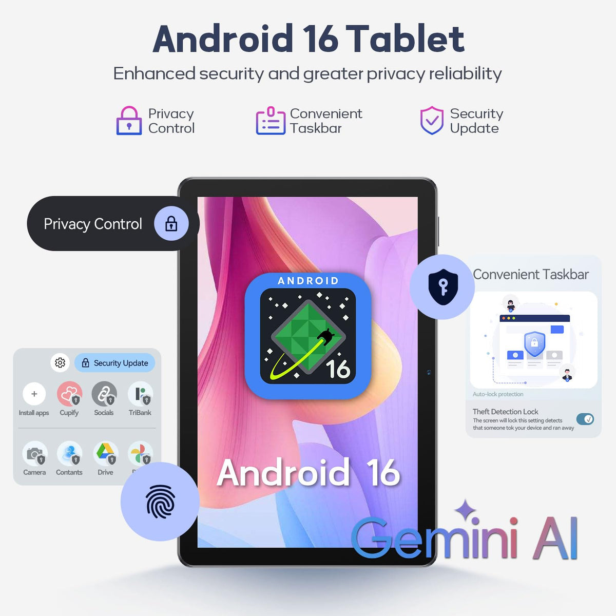 10 Inch Android Tablet with Keyboard 128GB O83267